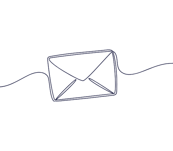 Steuerberatung Wiesbaden Kontakt per E-Mail: Illustration eines Briefsymbols für schnelle und persönliche Kommunikation.